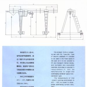 MH型3-16噸電動葫蘆單梁門式起重機(jī)(箱體形狀)